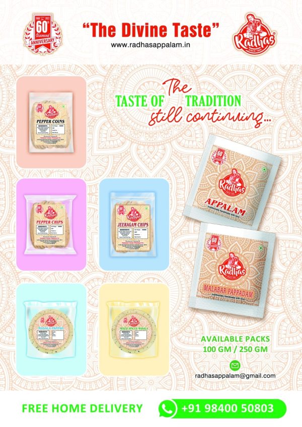 Radhas Appalam – The Divine Taste 01 Buy Authentic Appalams Online in Chennai - Radhas Appalam